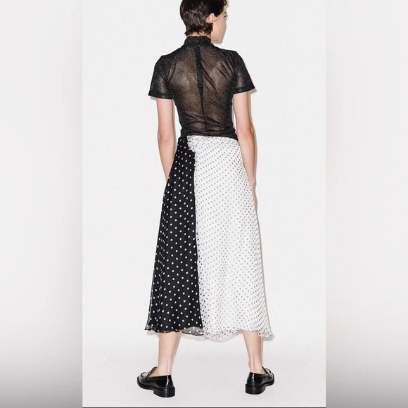 ! House of Holland POLKA GATHERED MIDI SKIRT sz 10 - Picture 2 of 8